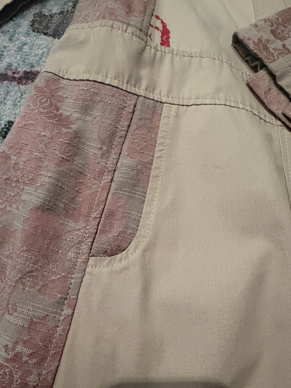 CUSTO BARCELONA Vintage Trenchcoat with a Patch Design Y2K - Picture 5 of 6